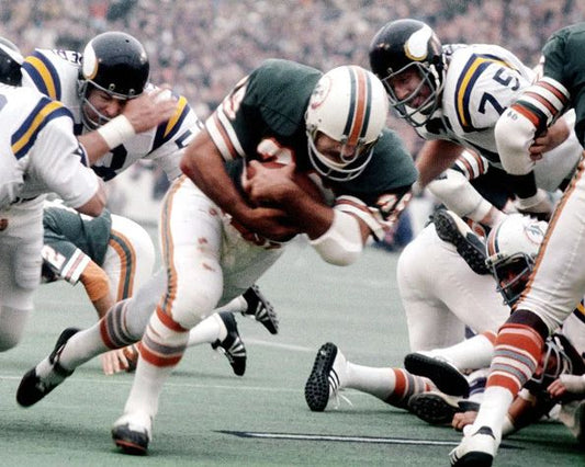 1974 Miami Dolphins Larry Csonka Glossy Photo Super Bowl Viii Mvp Print