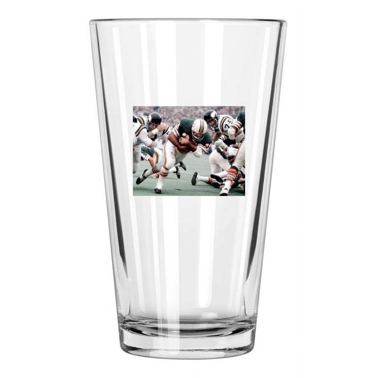 1974 Miami Dolphins Larry Csonka Super Bowl Viii Mvp Pint Beer Drinking Glass