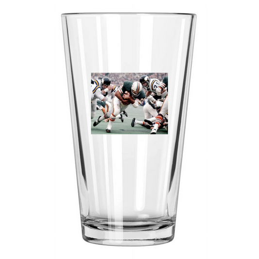 1974 Miami Dolphins Larry Csonka Super Bowl Viii Mvp Pint Beer Drinking Glass