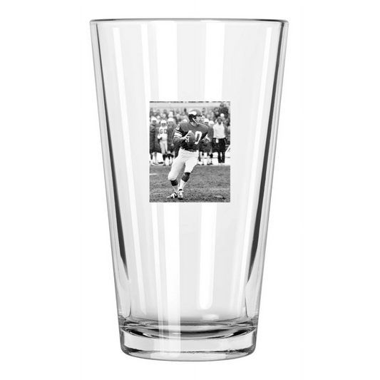 1974 Minnesota Vikings Fran Tarkenton Nfl Football Pint Beer Drinking Glass