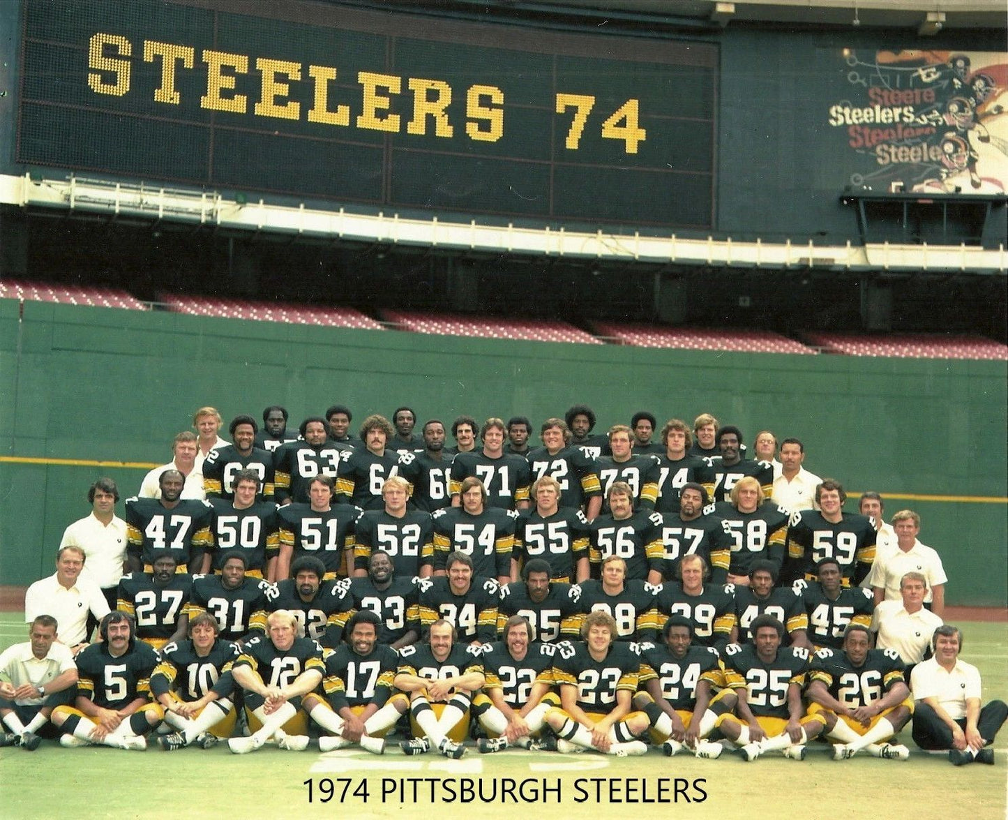 1974 Pittsburgh Steelers Team Magnet Football Picture Nfl
