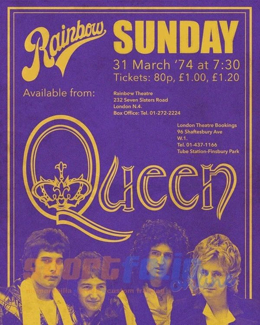 1974 Queen Concert Glossy Keychain London Keychain
