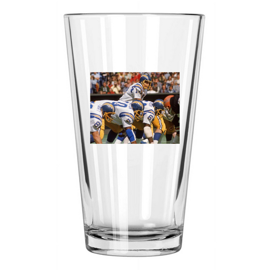 1974 San Diego Chargers Dan Fouts Photo Football Hof 93 Pint Beer Drinking Glass