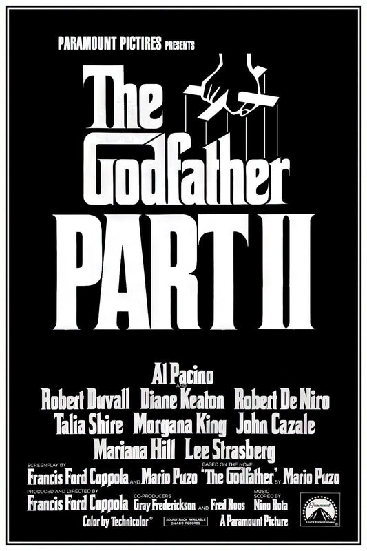 1974 The Godfather Part 2 Movie Poster Vito Corleone Al Pacino