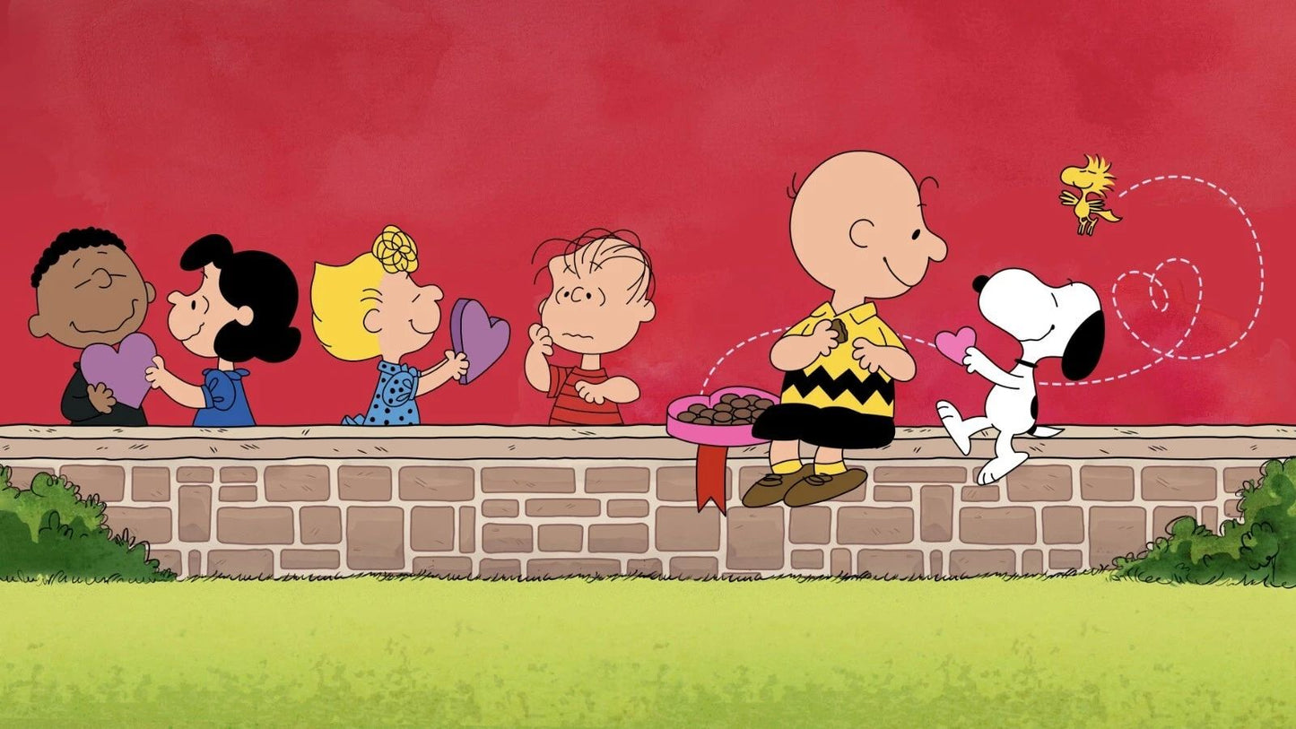 1975 Be My Valentine Charlie Brown Movie Magnet Peanuts Linus Snoopy