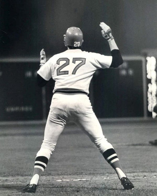 1975 Boston Red Sox Carlton Fisk Glossy Keychain 'World Series Game 6' Print 2