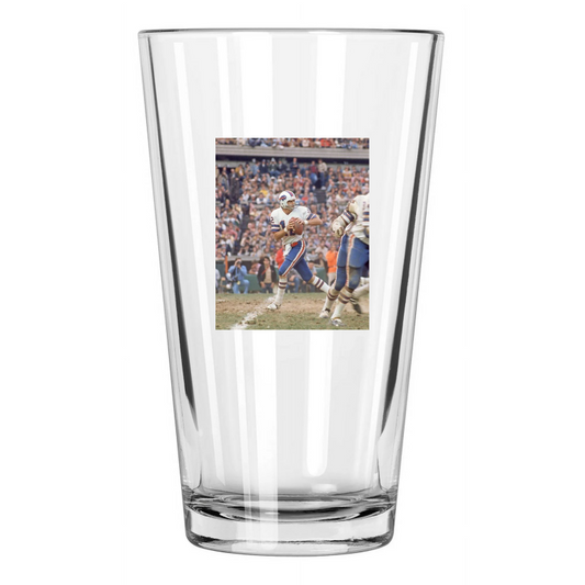 1975 Buffalo Bills Joe Ferguson Photo Football 1 Pint Beer Drinking Glass