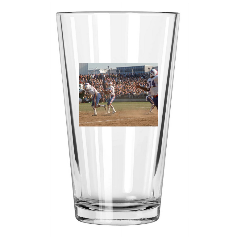 1975 Buffalo Bills Joe Ferguson Photo Football 2 Pint Beer Drinking Glass
