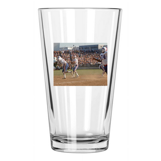 1975 Buffalo Bills Joe Ferguson Photo Football 2 Pint Beer Drinking Glass