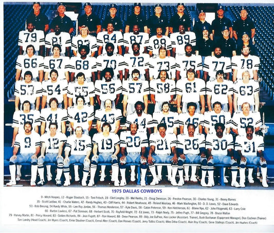 1975 Dallas Cowboys Team Magnet Football Picture Nfl