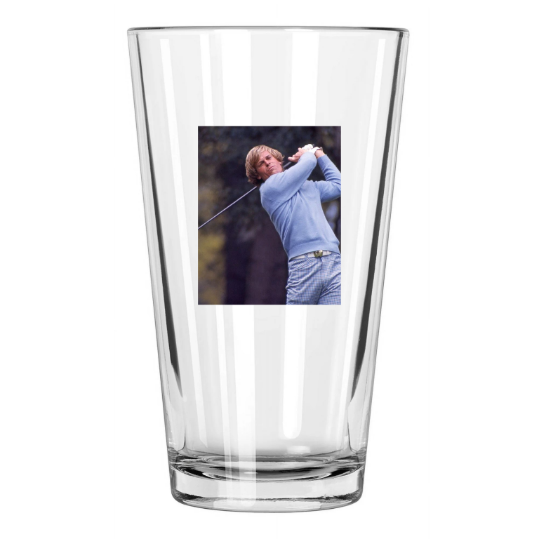 1975 Golf Legend Johnny Miller Photo Golf Us Masters Pint Beer Drinking Glass
