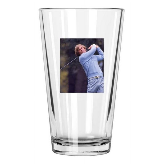 1975 Golf Legend Johnny Miller Photo Golf Us Masters Pint Beer Drinking Glass
