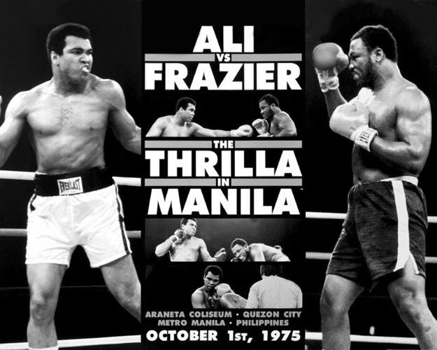 1975 Heavyweight Boxers Joe Frazier Vs Muhammad Ali Glossy Photo Poster 1