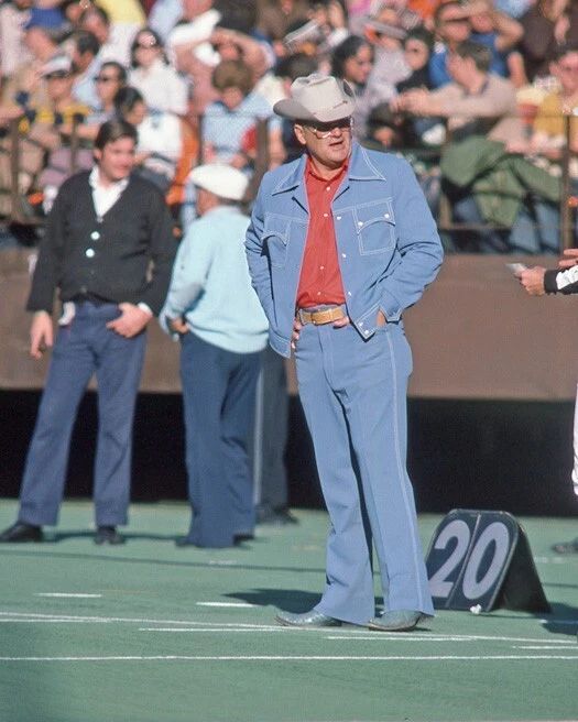 1975 Houston Oilers Bum Phillips Glossy Photo Football Coach Print Poster