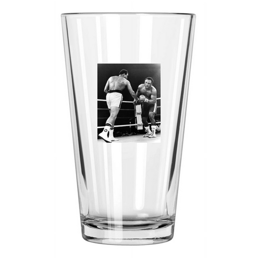 1975 Joe Frazier Vs Muhammad Ali 'Thrilla In Manila' Pint Beer Drinking Glass