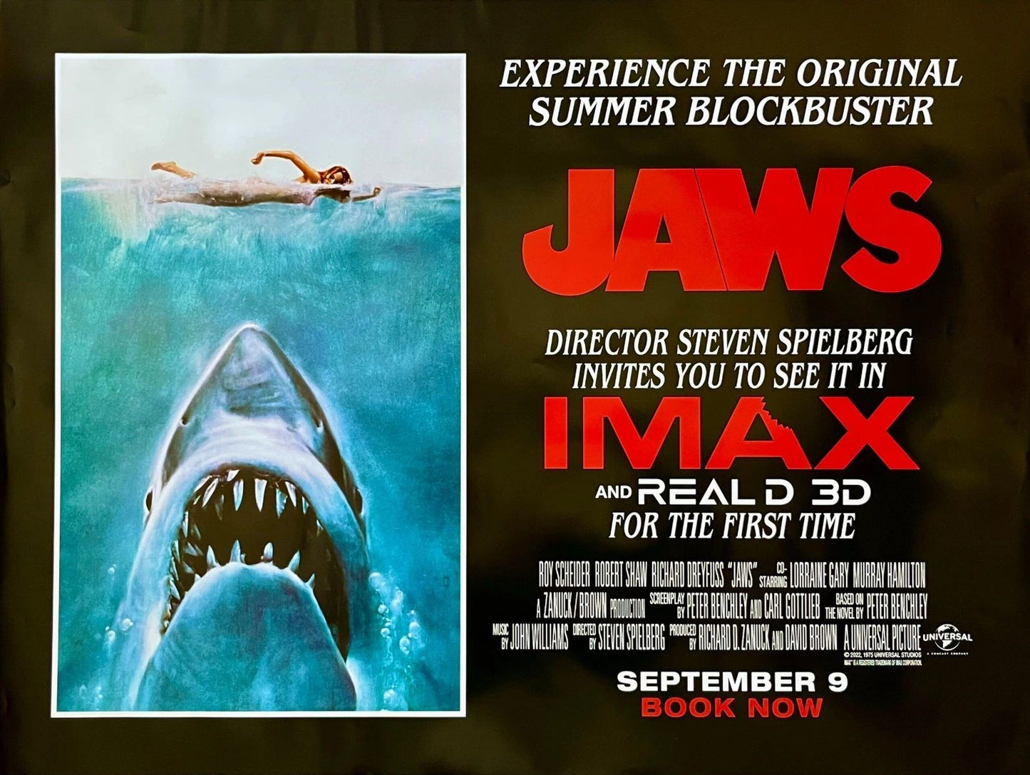 1975 Jaws Movie Magnet 11X14 Martin Brody Quint Great White Shark
