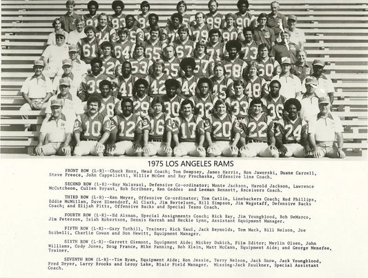1975 Los Angeles Rams Team Photo Football Nfl Picture La