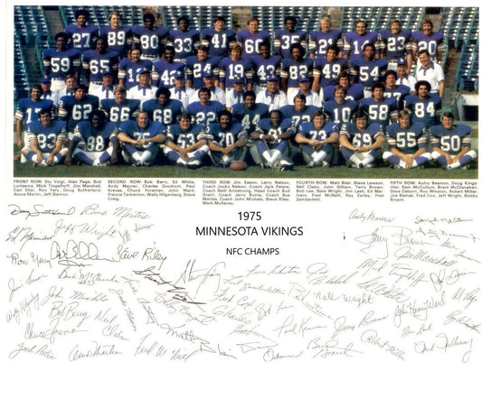 1975 Minnesota Vikings Team Football Nfl Nfc Champs 300 Piece Jigsaw Puzzle