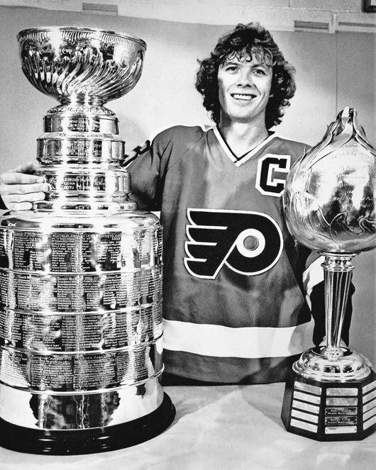 1975 Philadelphia Flyers Bobby Clarke Glossy Magnet Stanley Cup, Hart Trophy