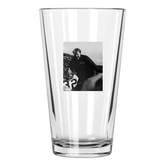 1975 Pittsburgh Steelers Chuck Noll Photo Super Bowl Ix Pint Beer Drinking Glass