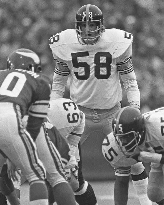 1975 Pittsburgh Steelers Jack Lambert Glossy Magnet Super Bowl Ix Print