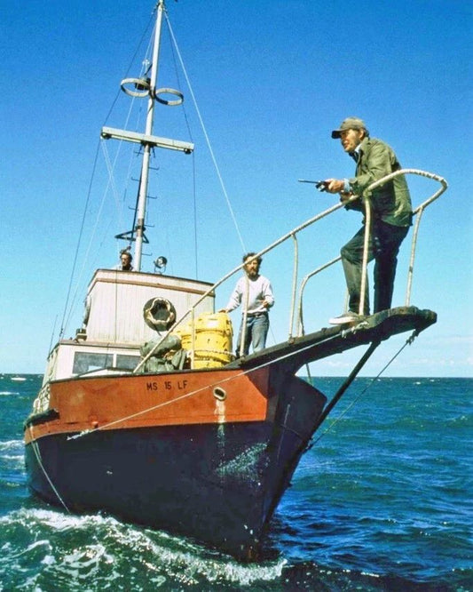 1975 Thriller Film Jaws Glossy Photo Steven Spielberg Print