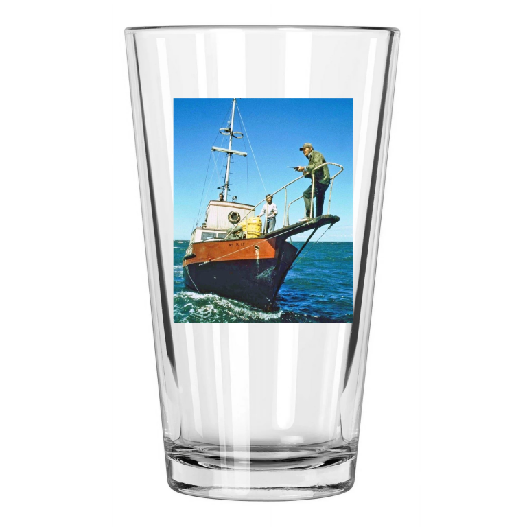 1975 Thriller Film Jaws Photo Steven Spielberg Pint Beer Drinking Glass