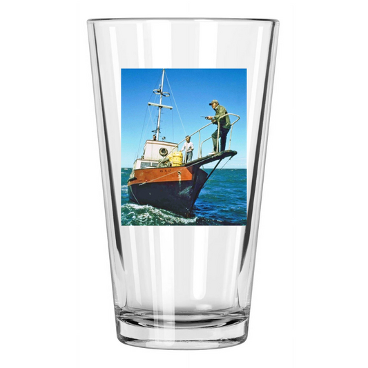 1975 Thriller Film Jaws Photo Steven Spielberg Pint Beer Drinking Glass