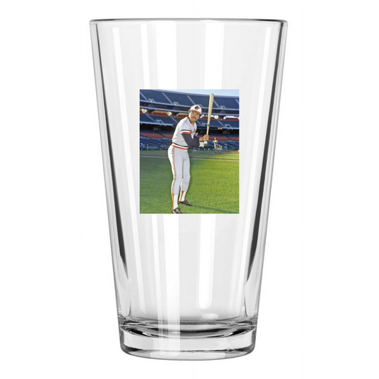 1976 Baltimore Orioles Reggie Jackson Photo Hof 93 Pint Beer Drinking Glass