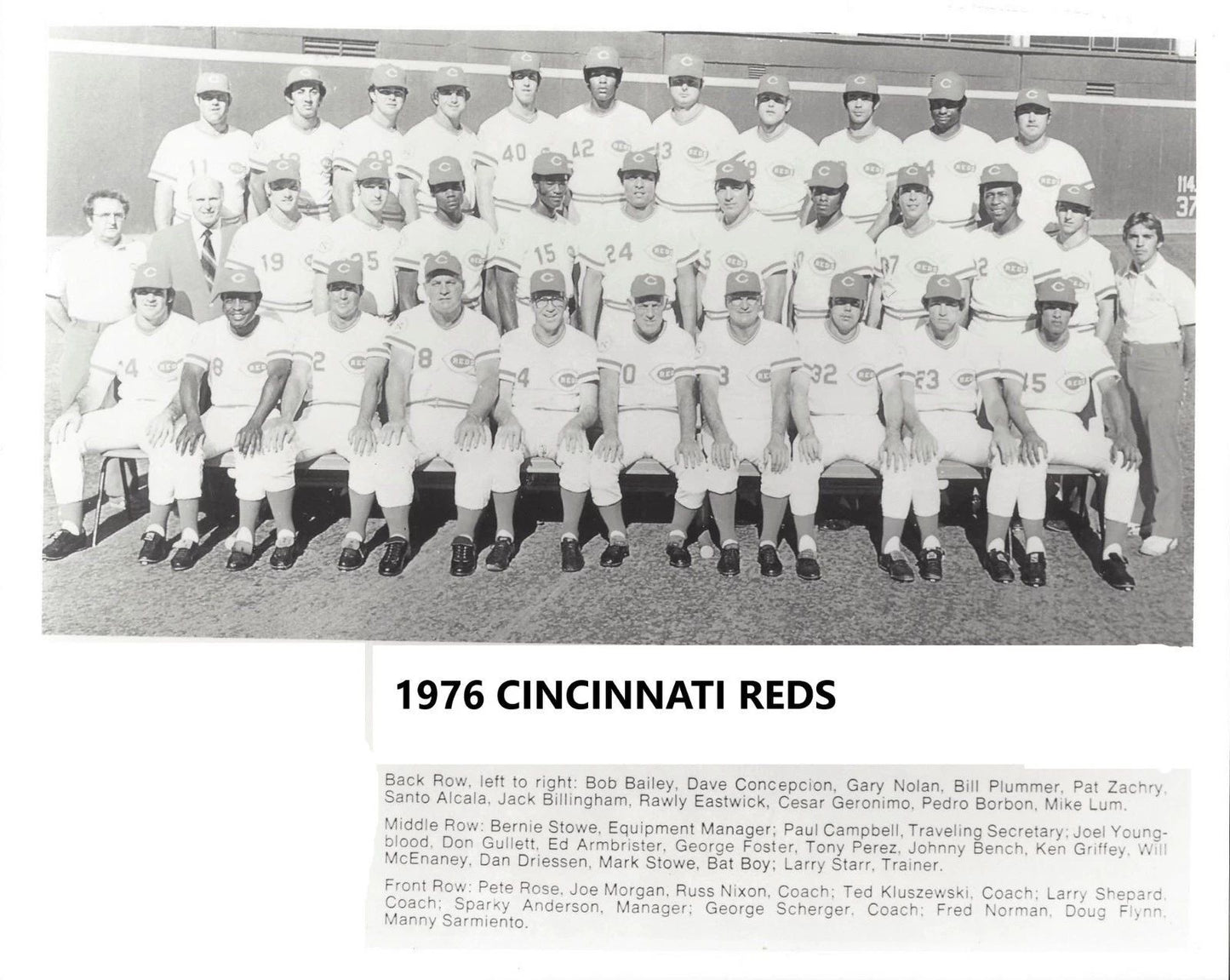 1976 Cincinnati Reds Team Keychain Baseball Picture Mlb
