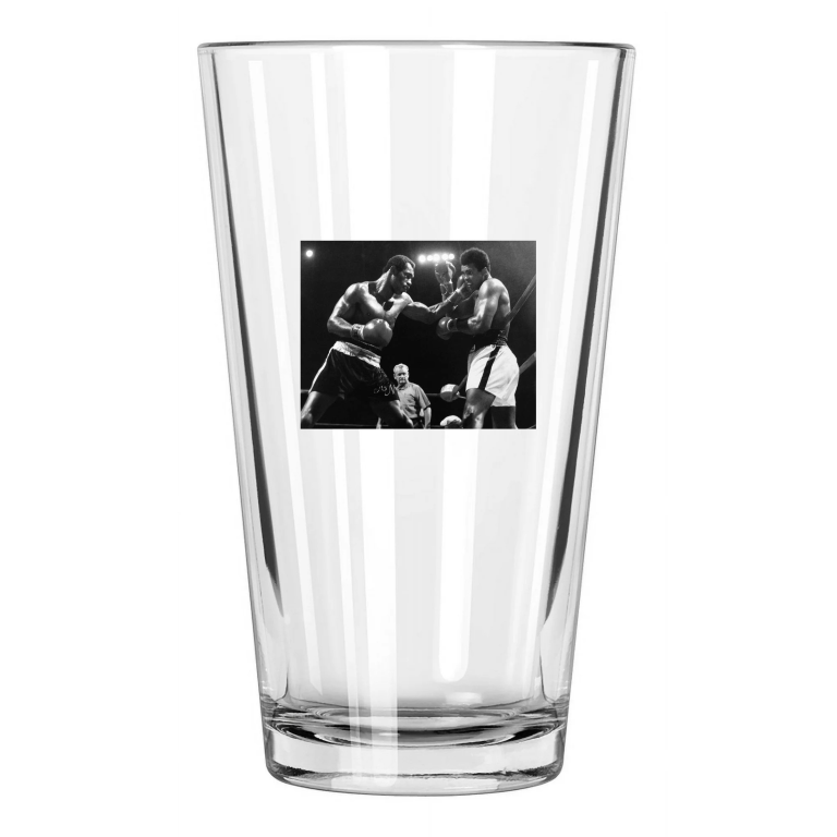 1976 Cassius Clay Muhammad Ali Vs Ken Norton Photo Pint Beer Drinking Glass