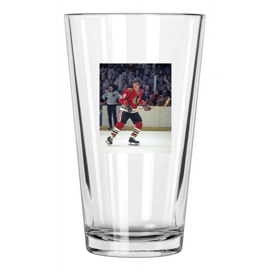 1976 Chicago Blackhawks Bobby Orr Nhl Hockey Portrait Pint Beer Drinking Glass