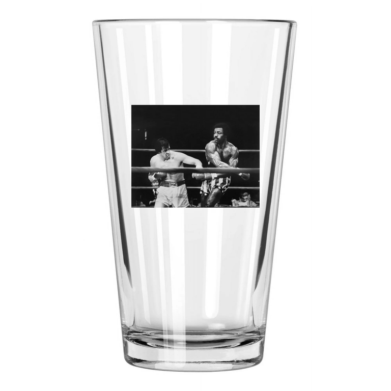 1976 Film Rocky Vs Creed Photo Movie Sylvester Stallone Pint Beer Drinking Glass