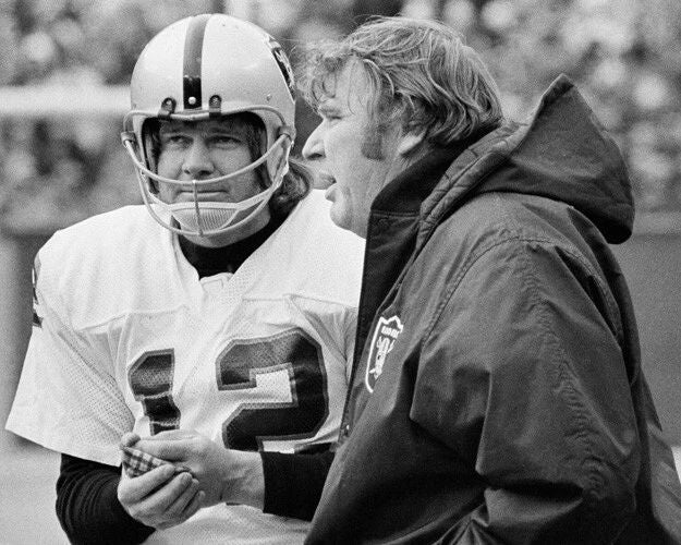 1976 John Madden And Ken Stabler Glossy Magnet Oakland Raiders Print