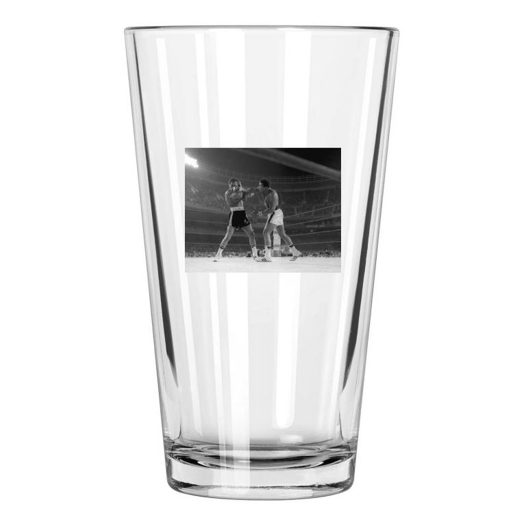 1976 Muhammad Ali Vs Ken Norton Photo Heavyweight Fight Pint Beer Drinking Glass