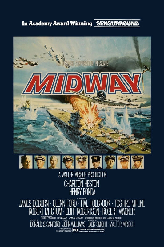 1976 Midway Movie Poster Charlton Heston Henry Fonda James Coburn