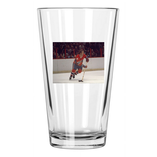 1976 Montreal Canadiens Guy Lafleur Photo Hockey Hof 88 Pint Beer Drinking Glass