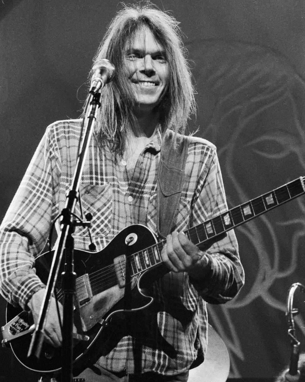 1976 Neil Young With Guitar Glossy Magnet Famous Singer Print Music Magnet
