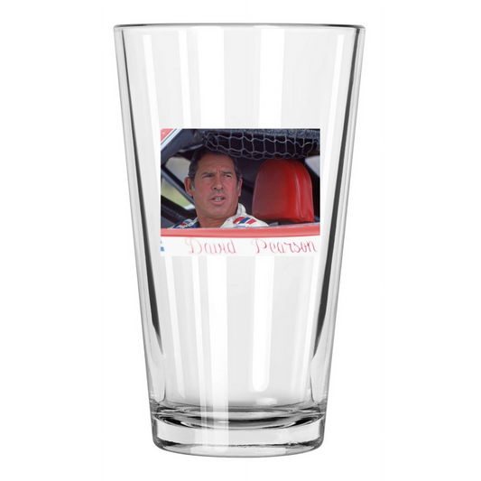 1976 Nascar Driver David Pearson Photo Winston Cup Pint Beer Drinking Glass