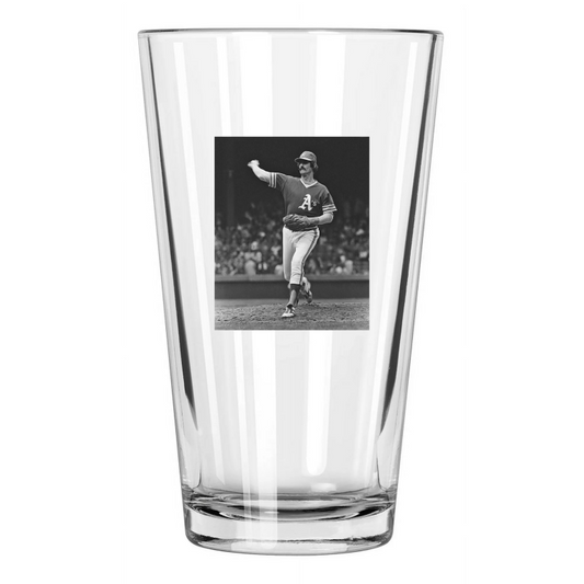 1976 Oakland Athletics Rollie Fingers Photo Hof 92 Pint Beer Drinking Glass