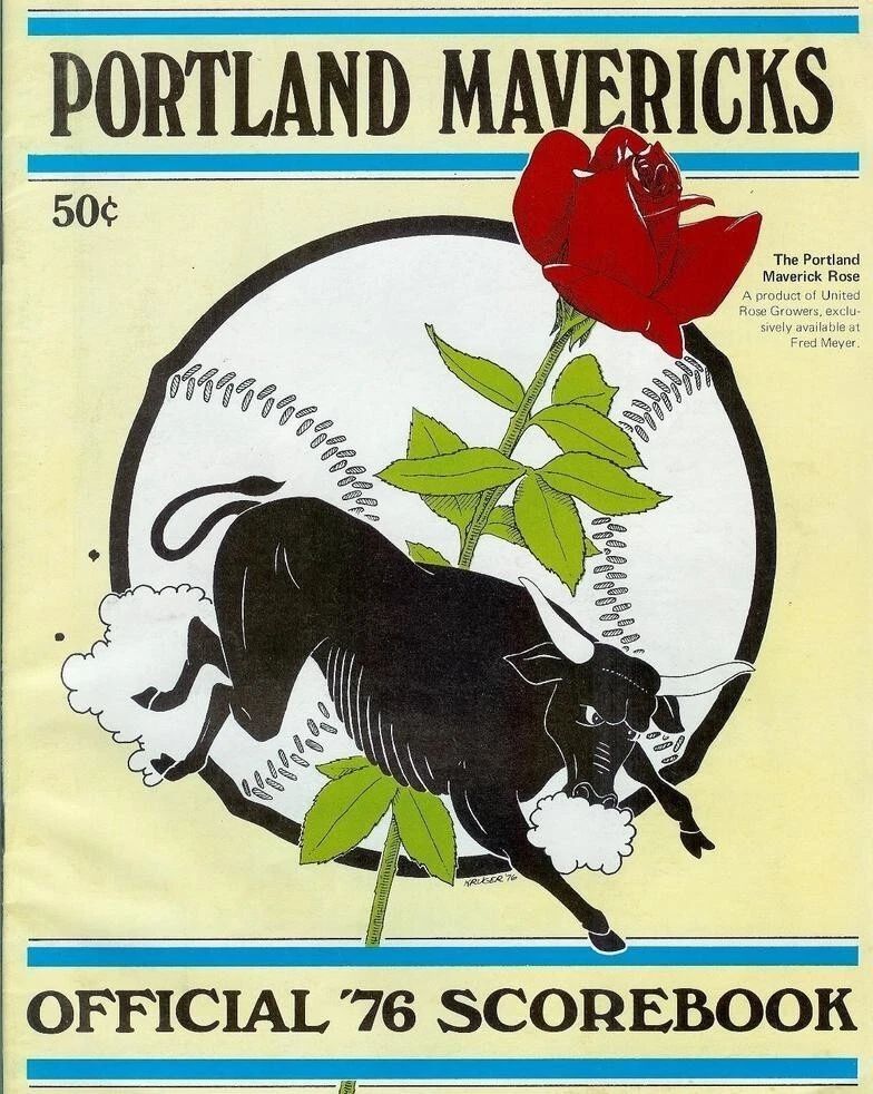 1976 Portland Mavericks Magnet Baseball Picture Pcl