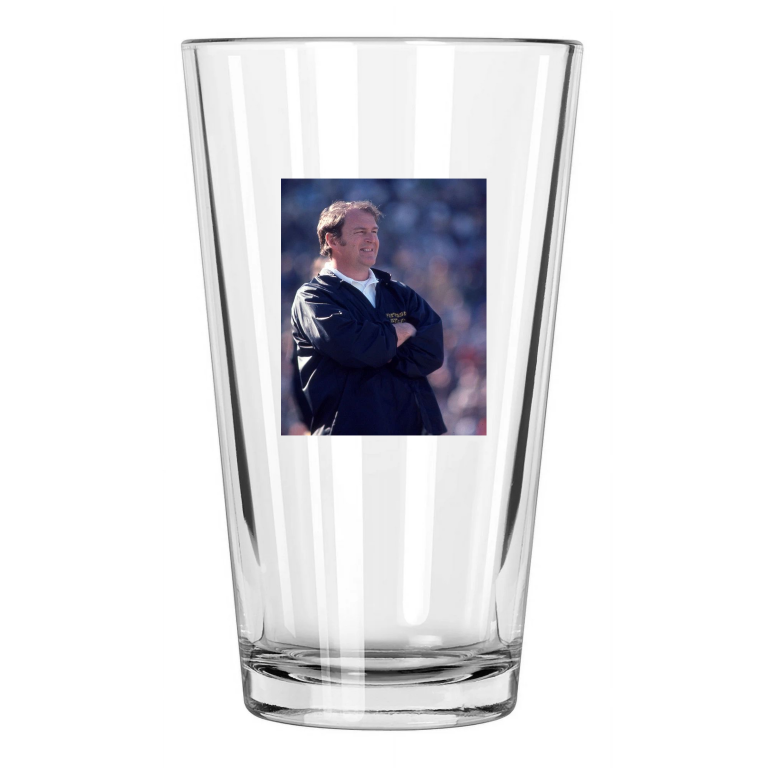 1976 Pittsburgh Steelers Chuck Noll Photo Super Bowl X Pint Beer Drinking Glass