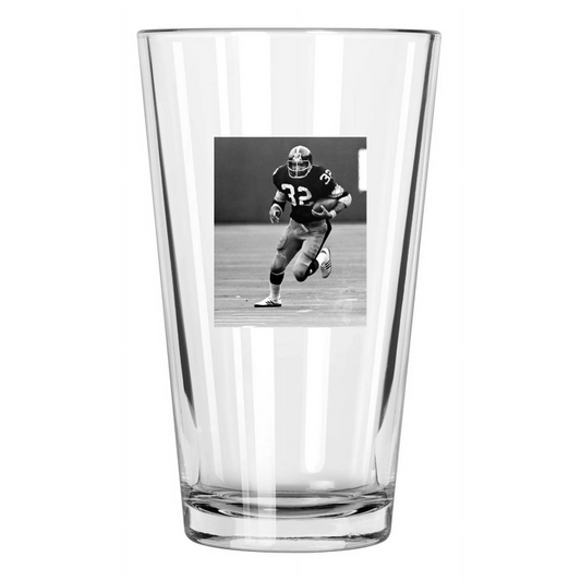 1976 Pittsburgh Steelers Franco Harris Photo Hof 90 Pint Beer Drinking Glass
