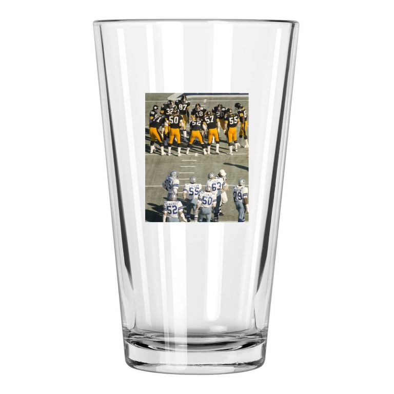 1976 Pittsburgh Steelers Vs Dallas Cowboys Super Bowl Terry Bradshaw Pint Glass