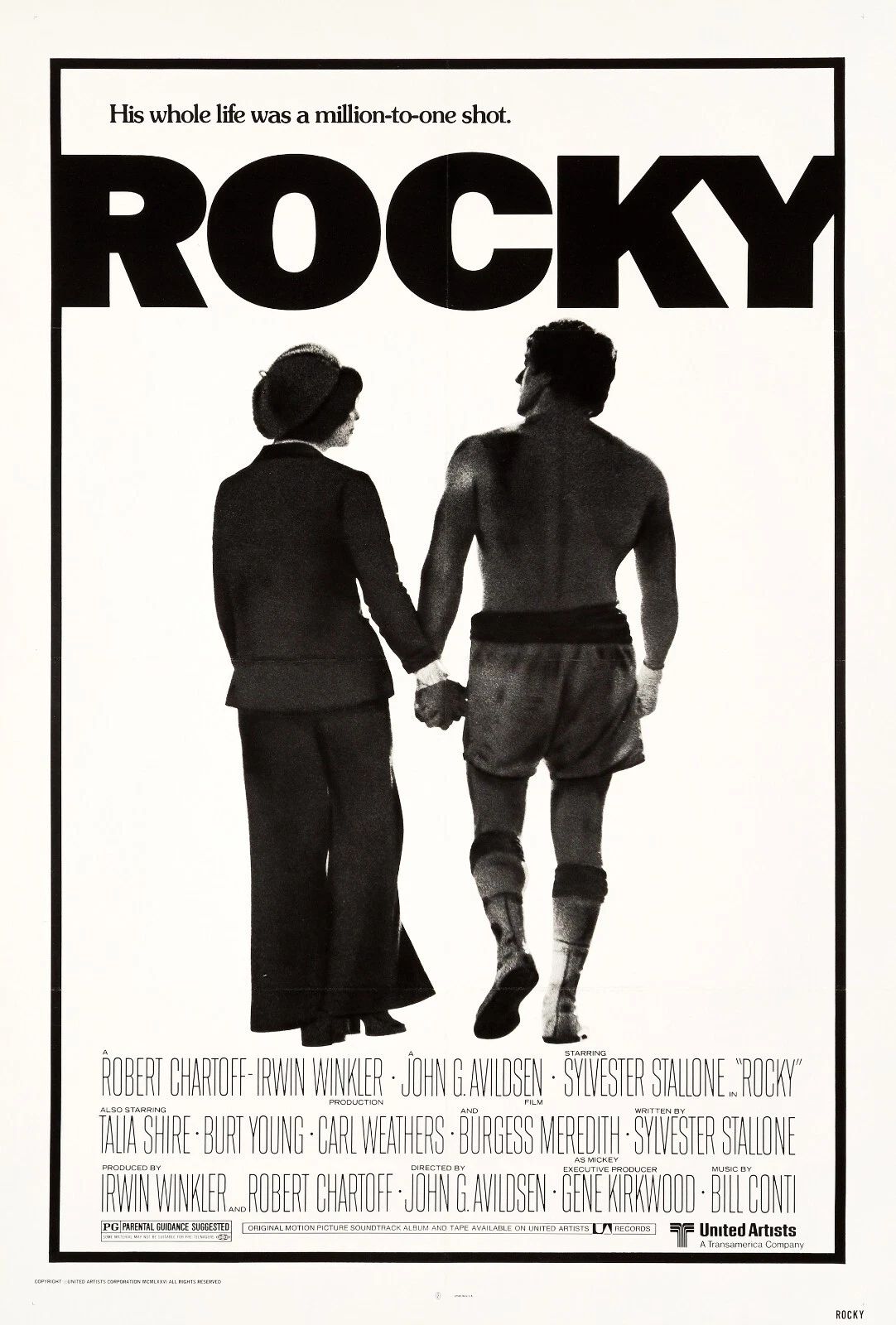 1976 Rocky Movie Poster Rocky Balboa Italian Stallion Apollo Creed