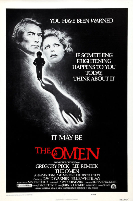 1976 The Omen Movie Keychain Gregory Peck Lee Remick Robert Damien