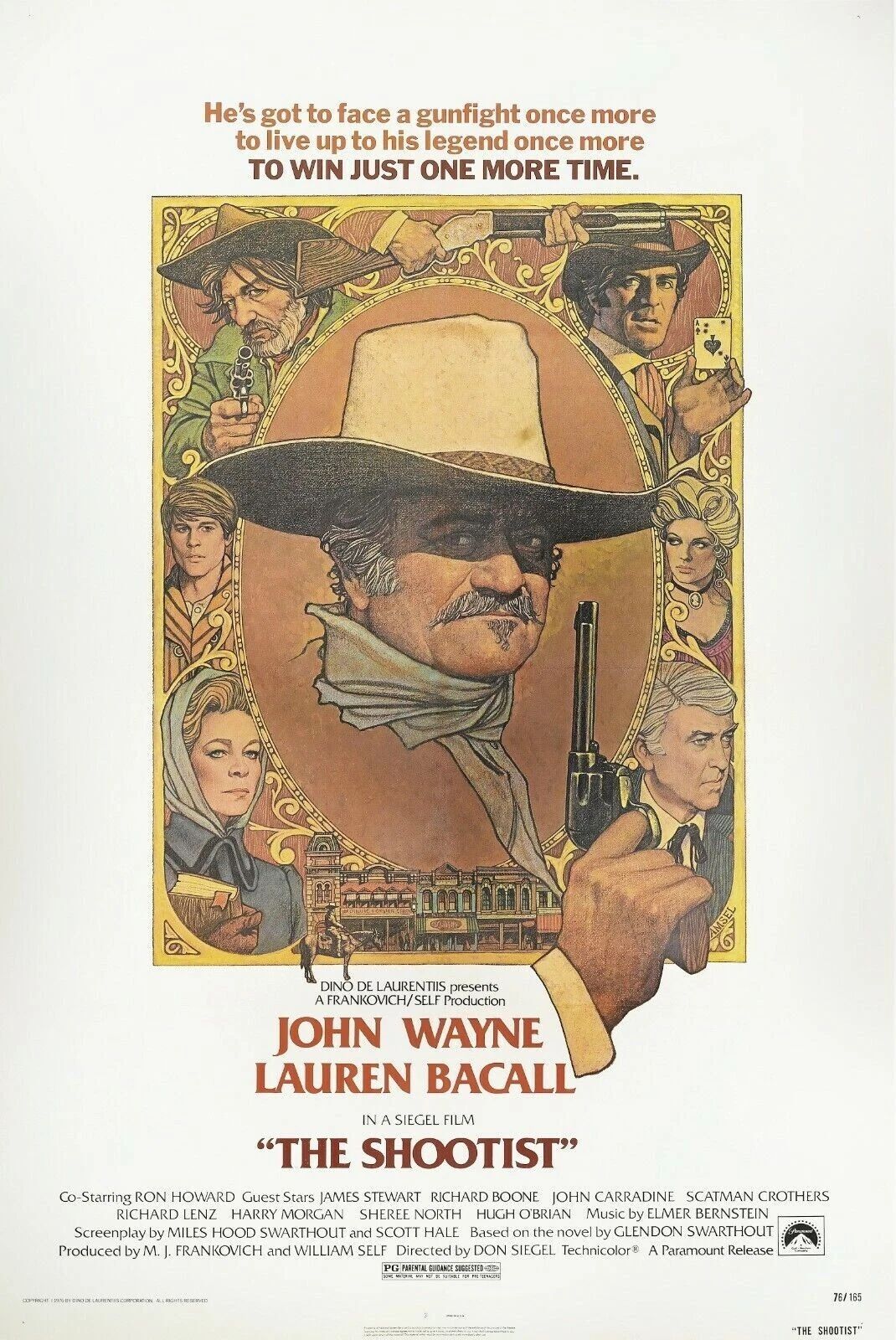 1976 The Shootist Movie Keychain John Wayne Jb Books Lauren Bacall