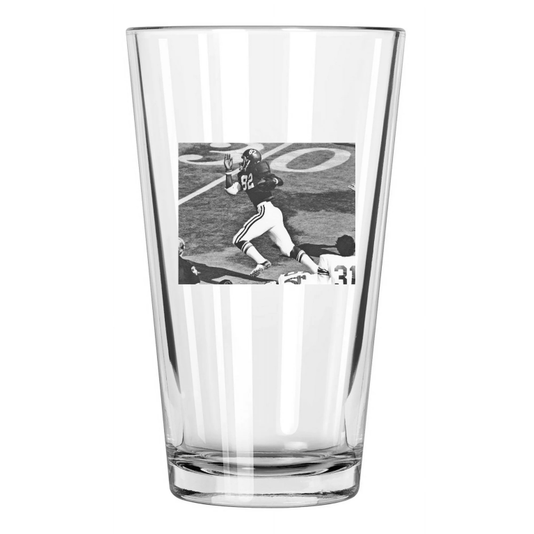 1977 Alabama Ozzie Newsome Photo College Football Pint Beer Drinking Glass