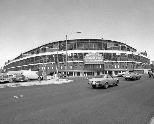 1977 Chicago Cubs Wrigley Field Glossy Keychain Print Stadium Keychain