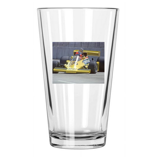 1977 Driver Emerson Fittipaldi U.S. Grand Prix West Pint Beer Drinking Glass